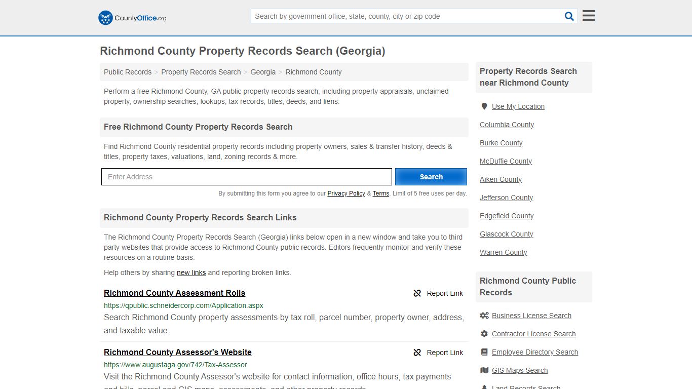 Richmond County Property Records Search (Georgia) - County Office